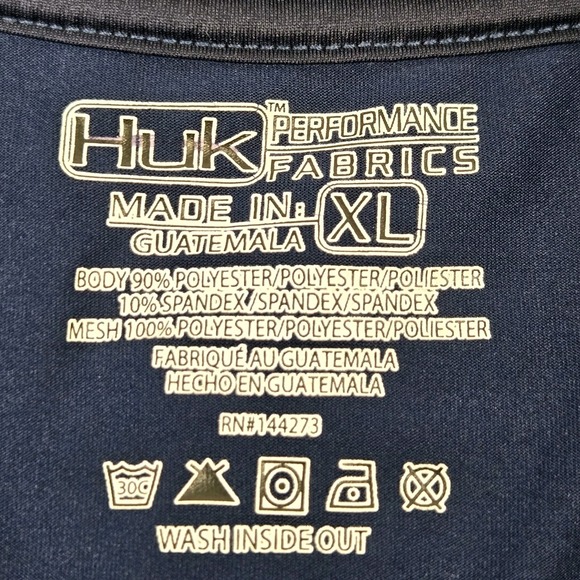 Huk Performance‎ Fishing Shirt Mens XL Blue Long Sleeve Pullover Lightweight - Picture 6 of 9